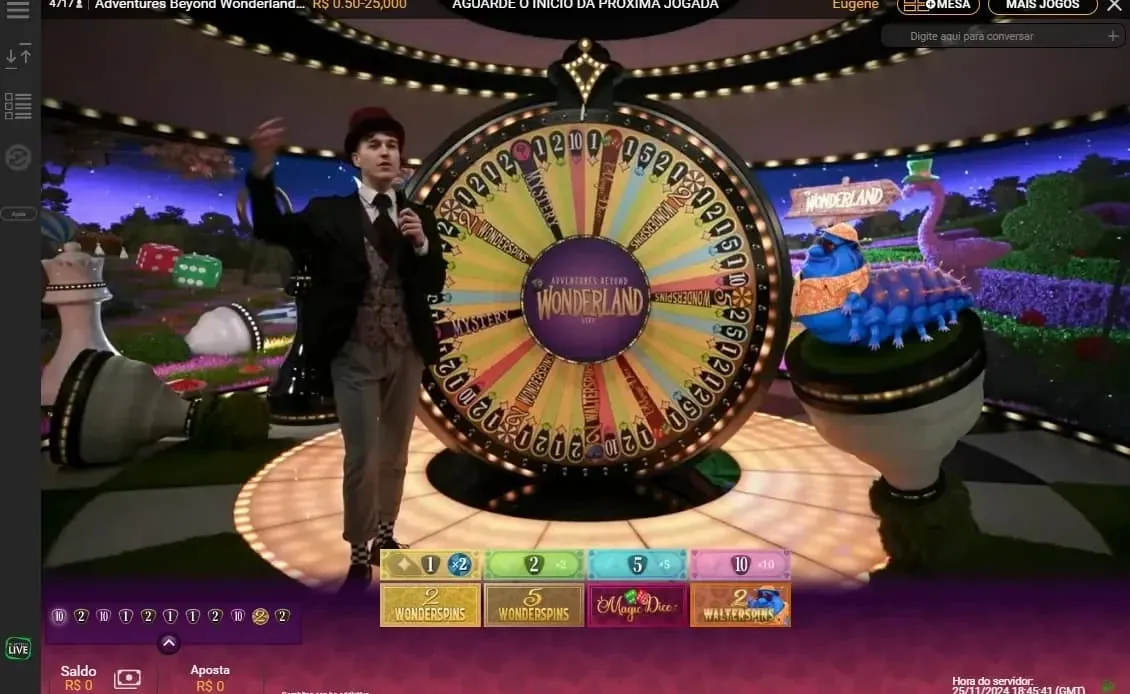 Transmissão ao vivo do jogo Adventures Beyond Wonderland na Betano